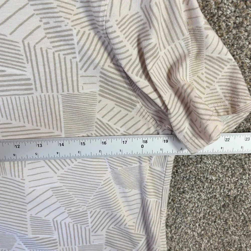 The North Face Womens Medium Beige Geometric Print Short Sleeve T-Shirt Casual - Picture 5 of 7
